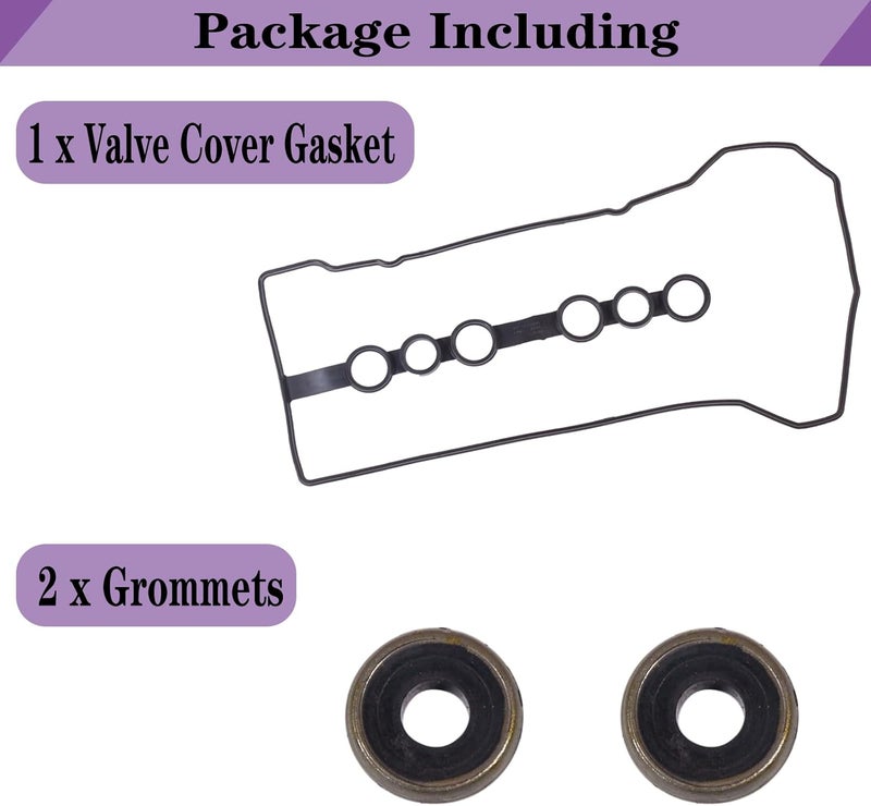 LYNSHINE VS50542R for Toyota Corolla Valve Cover Gasket Seal 1.8L& Gromets,Toyota Matrix Celica Mr2 Head Gasket Seal Chevrolet Chevy Prizm 2000 2001 2002 2003 2004 2005 2006 2007 2008 VC2024 036-1568. - Image 3